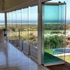 automatic frameless folding glass doors exterior entry patio doors system price