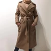 2019 New Winter Fur Wool Coat Warm Clothing Women Handmade Long Woolen Overcoat