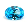 wuzhou oval aquamarine blue cubic zirconia stone gold cz ring 925