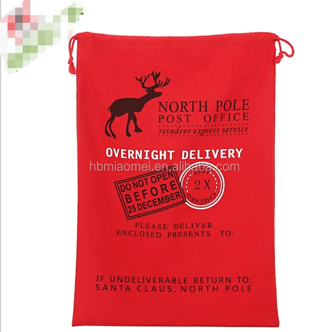 fun xmas red color drawstring stocking candy bags christmas g