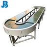 OEM custom 90 degree curved running belt conveyor for courier company