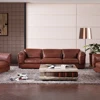 Wholesale Modern Design Comfortable Italian Brown Leather Chaise Lounge Sofa