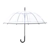 Auto Opening Rainproof Transparent Clear Poe Pvc Umbrella For Market