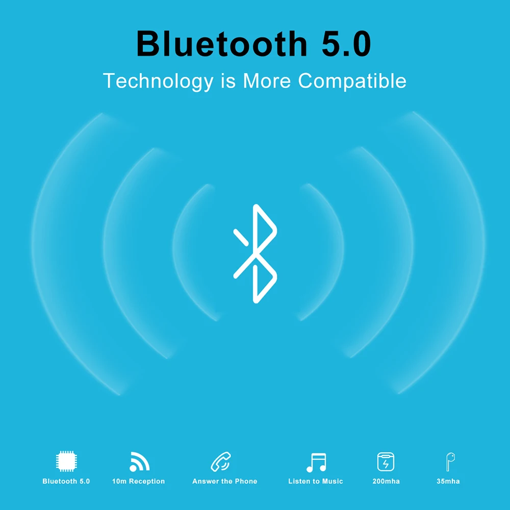 Wireless Headphone 5.0 Mini TWS Wireless headset Stereo Earphones High Quality Bluetooth Earbuds - ANKUX.COM