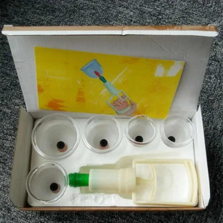 24 Cups Chinese Medical Vacuum Body Cupping Massage Healthy Therapy Suction Set