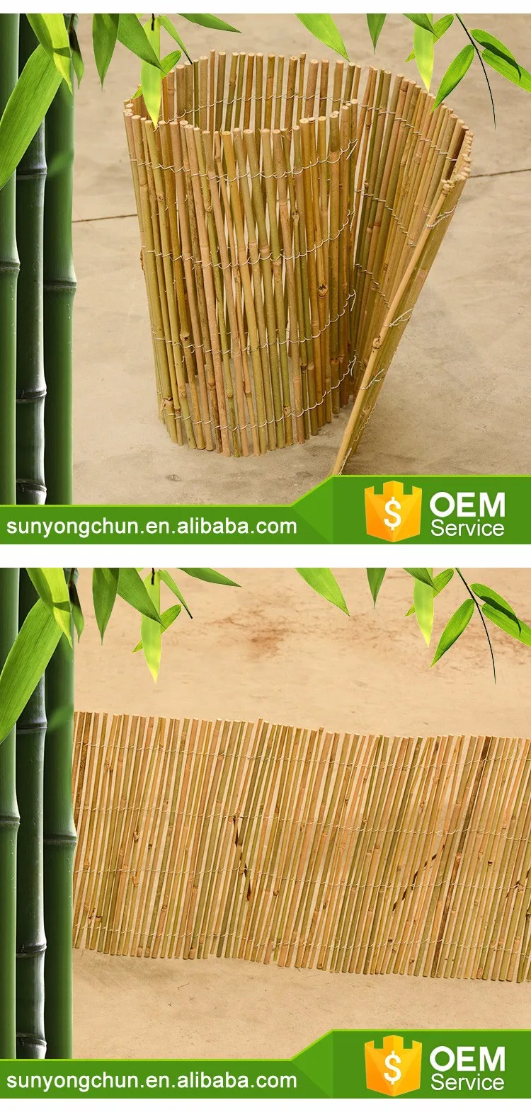 Polished natura water gardening reed fencings rolled fence reed mats