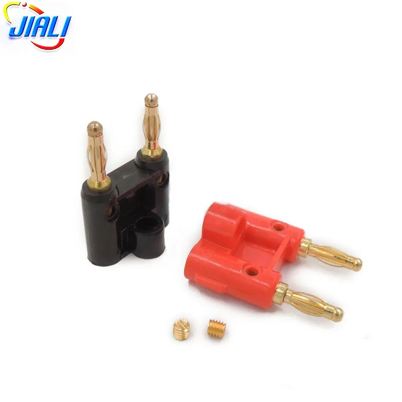 Hot Sale Audio Speaker Cable Connector 4mm Dual Port Banana Plugs