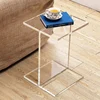 White acrylic chair bedside table furniture small plexi craft acrylic table