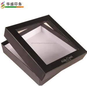 factory custom design cardboard package clear window gift box