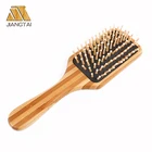 OEM natural Green wooden bamboo hair lice beard comb