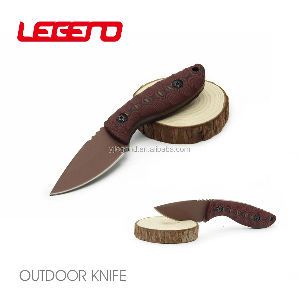 fixed black blade neck knife