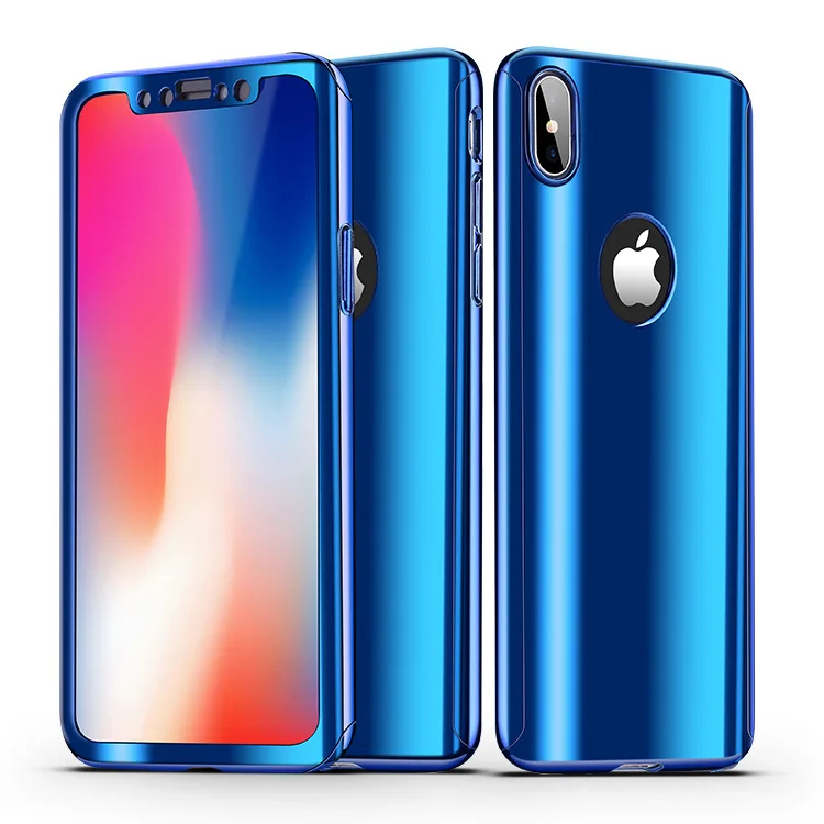 360 Degree Full Cover Tempered Electroplate Mirror Phone Case for iphone 6 6S Plus 7 8 plus X XR XS Max, Black;blue;red;gold;silver;rose gold;purple
360 Degree Full Cover Tempered Electroplate Mirror Phone Case for iphone 6 6S Plus 7 8 plus X XR XS Max, Black;blue;red;gold;silver;rose gold;purple