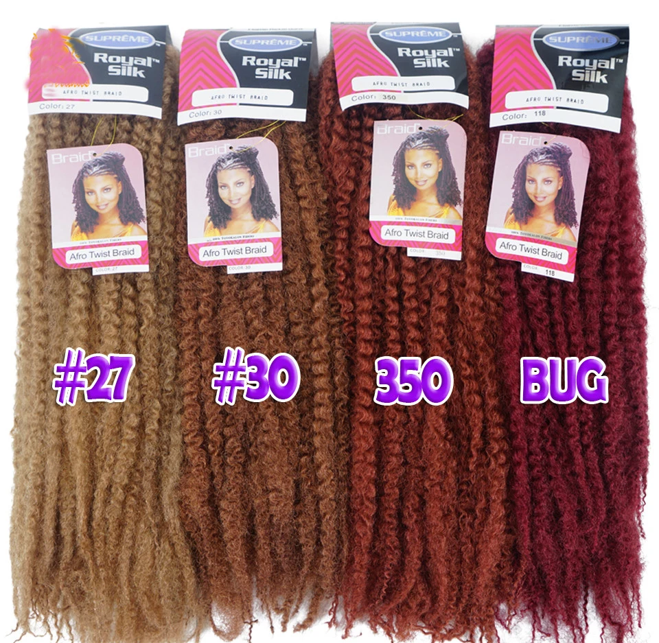 Afro Twist Kinky Marley Hair Crochet Braids Synthetic Hair