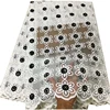 100% polyester white color mix fashion dress embroidery voile net lace fabric