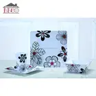 flower printed square 100% Melamine Dinner serving Ware