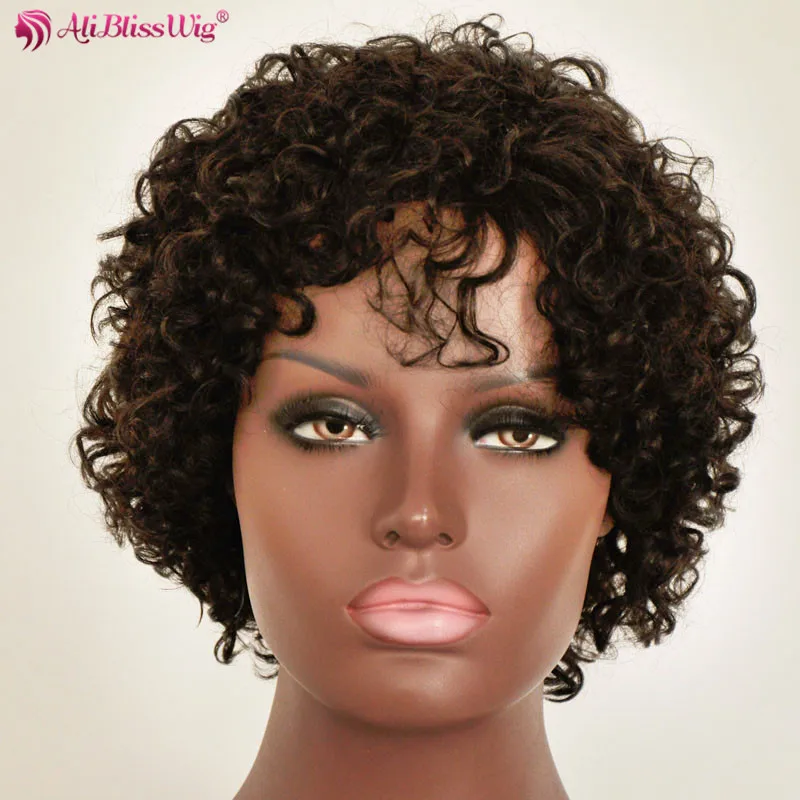 Cheap 100% Human Hair Machine Made Wig Natural Color Indian Hair Short Curly Wig For African Americans
Cheap 100% Human Hair Machine Made Wig Natural Color Indian Hair Short Curly Wig For African Americans