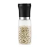 Premium quality 200ml 7oz manual ceramic salt and pepper grinder spice bottle glass