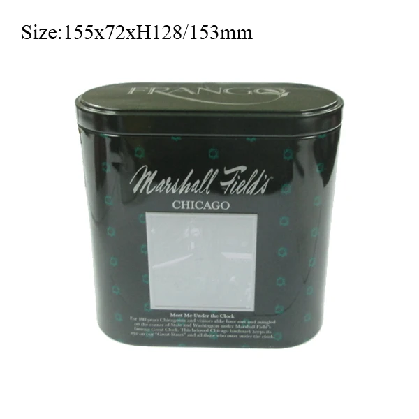 fashion product rectangular coffee tin metal gift box with plug