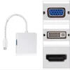 3 in1 Thunderbolt Mini DP Displayport to DVI VGA adapter for MacBook