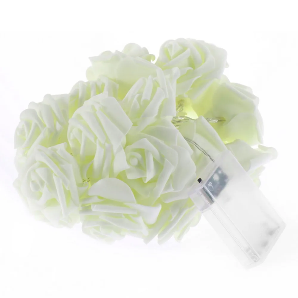Fashion Holiday Lighting 20 LED Novelty Rose Flower Fairy String Lights Wedding Garden Party Christmas Decoration hot selling