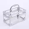 Clear aluminum acrylic makeup case box for brush lip and other cosmetic accessories