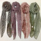 custom latest design new fashion women skull chiffon scarf