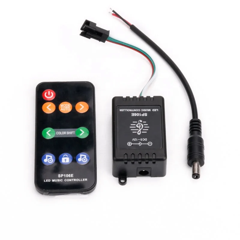 SP106E Pixel Remote Controller 5V-12V 2811/2812 Strips LED Pixel Controller with Music
SP106E Pixel Remote Controller 5V-12V 2811/2812 Strips LED Pixel Controller with Music