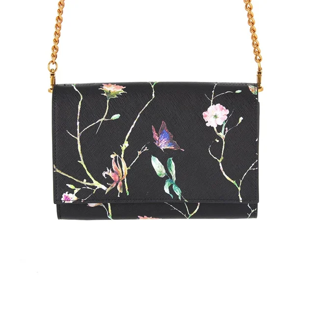 OEM stylish new style flower printed logo high luxury genuine leather female chain clutch bag for lady wholesale, Black or customized
OEM stylish new style flower printed logo high luxury genuine leather female chain clutch bag for lady wholesale, Black or customized