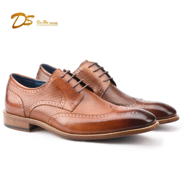 Wholesale men soft leather shoes dress shoes for men