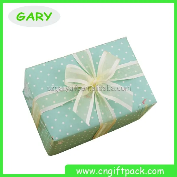 supplier good quality beautiful gift box packaging ribbon
