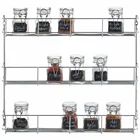 Wideny Chrome Home storage metal wire kitchen organizer display jar wall mount spice rack