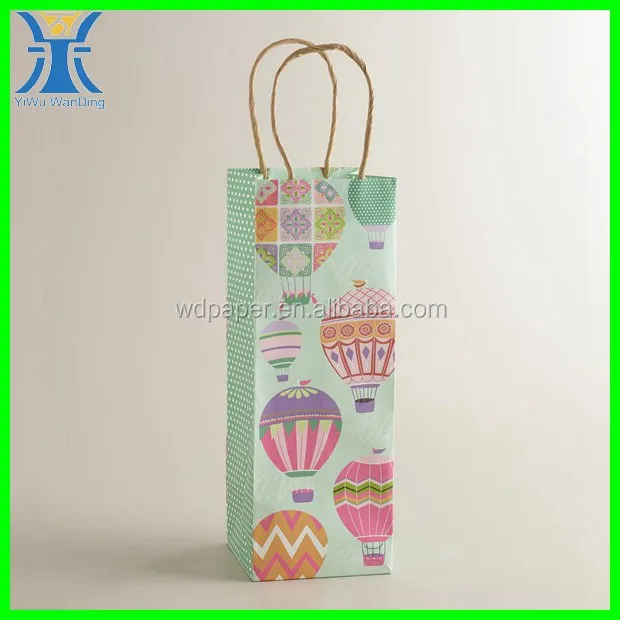 creative special handmade customized fancy thin wine paper bags