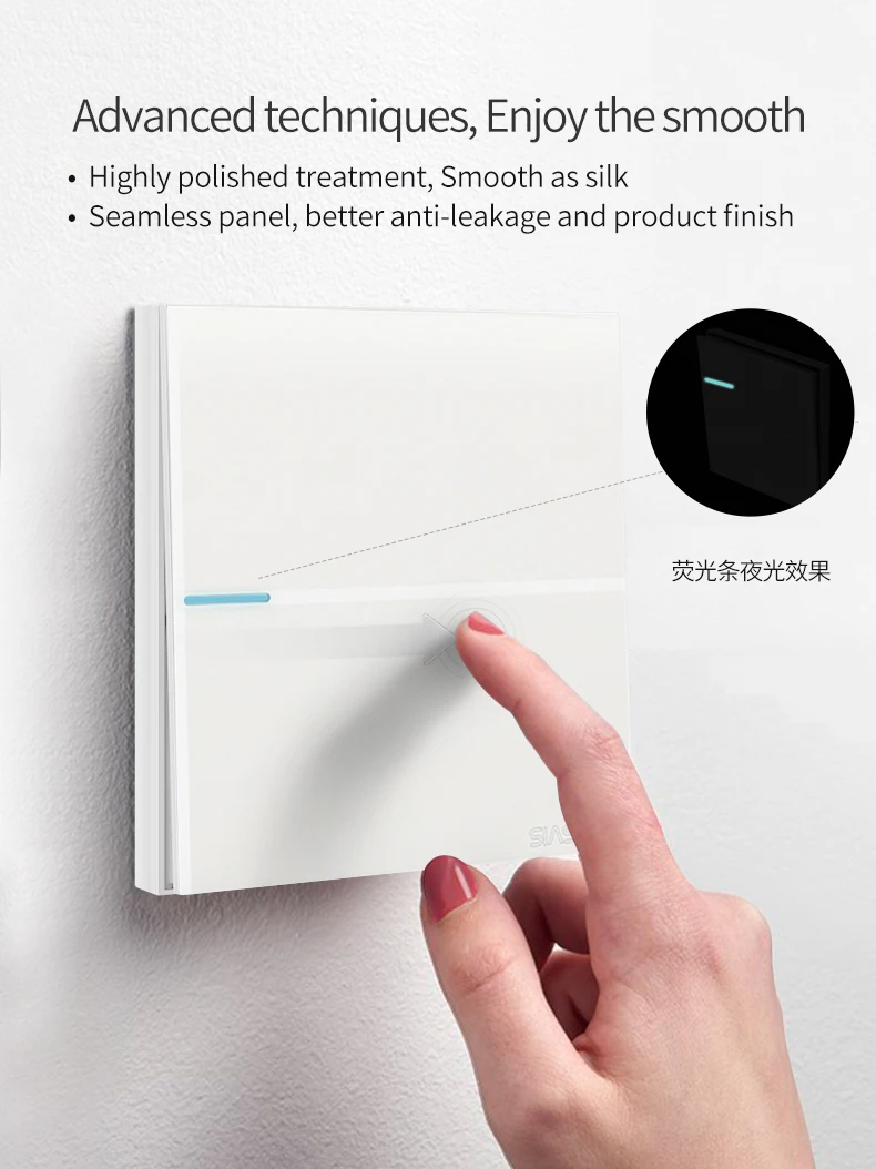 OEM Home Mounted 10A 250V Power electrical wall 1 gang 1 way switch