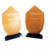 Carved wooden trophy, new design award acrylic trophy