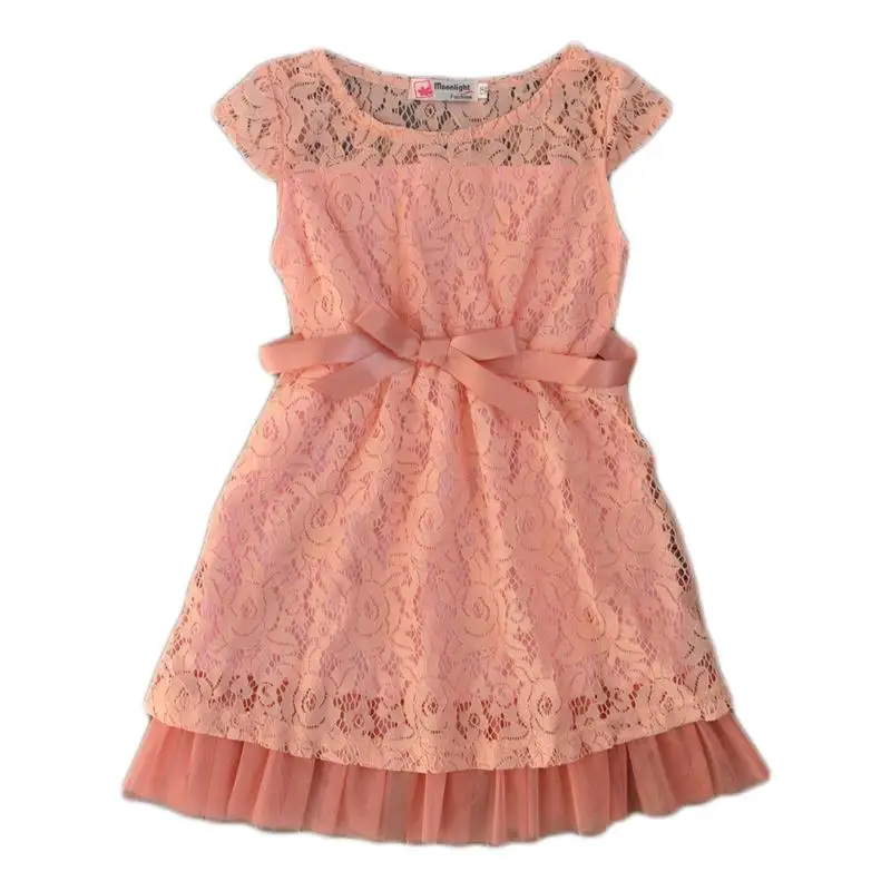 Summer Reine Des Neiges Print Dress Kids Clothes Girls Lace Dresses Children Clothes Floral Children Dress Princess Costume 2015