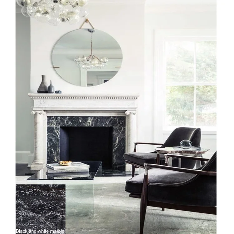 Sell Stone Abstract Texture Fireplace Mental Black Marble With