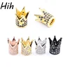 Jewelry making supplie micro pave CZ zirconia king crown shape beads charm for bracelets DIY crown charms