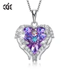 925 Sterling Silver Jewelry embellished with crystals from Swarovski Amethyst Pendant Necklace