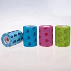 Latex free colored veterinary medical gauze elastic bandage fabric