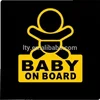 BABY ON BOARD Window Bumper Car sticker Reflective Yellow Graphic Car Sticker Decal