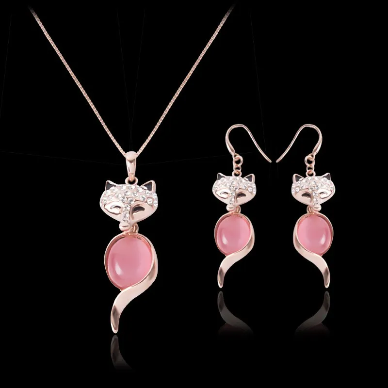 New Fashion Fox Opal Shape Pretty Pattern 2Pcs Women African Jewelry Sets Alloy Wedding Necklace Earring Sets
New Fashion Fox Opal Shape Pretty Pattern 2Pcs Women African Jewelry Sets Alloy Wedding Necklace Earring Sets