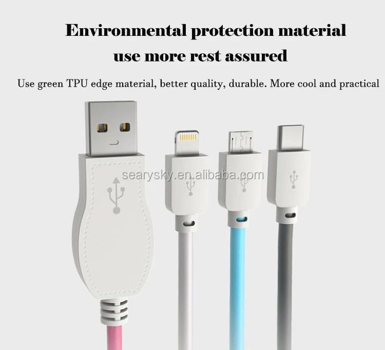 colorful led accompanied by music twinkling micro usb cable ,micro usb cable with led light - ANKUX.COM