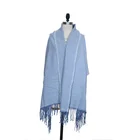 silk hair wathet blue fashion cotton shawl scarf