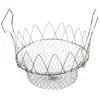 Multi-function Stainless Steel Mesh Basket /Foldable Chef Basket/wire mesh basket