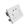 Double Universal USB Wall Socket with 2 USB Port 5V 2.1A/2.4A AC 100-240V 16A With White/Black