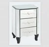 Home Furniture Living Room Carved Pattern Mirrored night stand with drawers