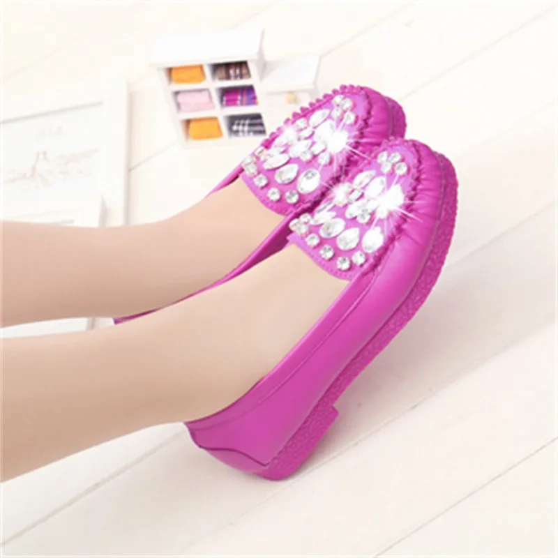 2015 Spring Autumn New Style Woman Shoes Leather Women Shoes Flats Loafers Fashion Women's Flat Moccasins Shoes
