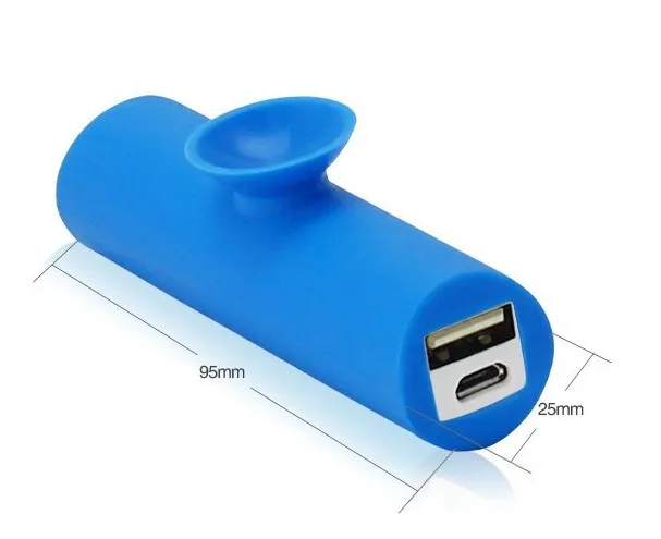 Best selling high quality silicone cute mobile power bank with sucker