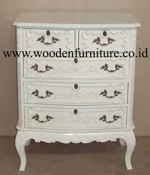 French Style Tallboy Antique Reproduction Chest Of Drawers Wooden
