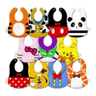 Wholesale waterproof bib baby animal saliva towel 100% cotton summer onesie pajamas animal baby infant hooded romper